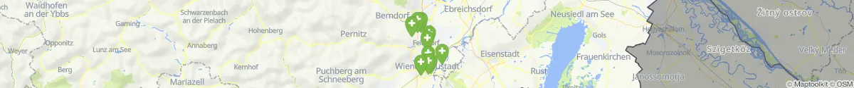 Map view for Pharmacies emergency services nearby Felixdorf (Wiener Neustadt (Land), Niederösterreich)